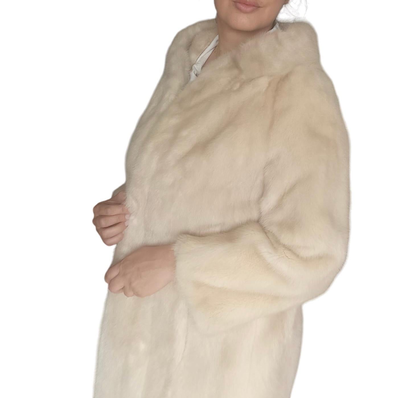 Vintage Christian Dior blush Mink Fur cocktail Coat (Size 6 S) 7