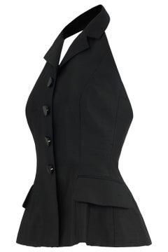 Vintage Christian Dior Boutique 1998 Halterneck Silk Waistcoat