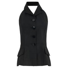 Vintage Christian Dior Boutique 1998 Halterneck Silk Waistcoat