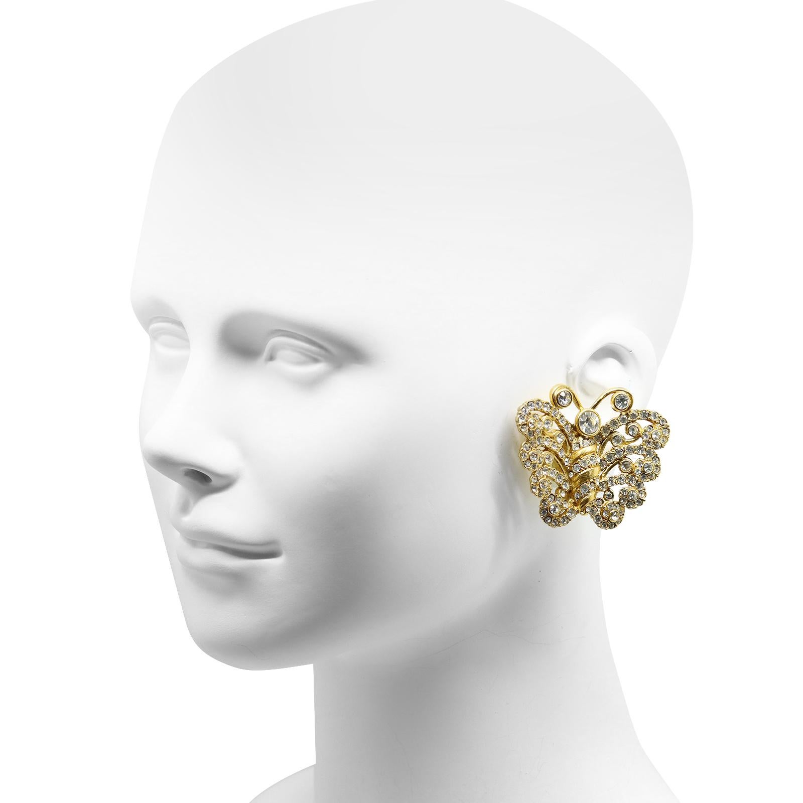dior butterfly earrings