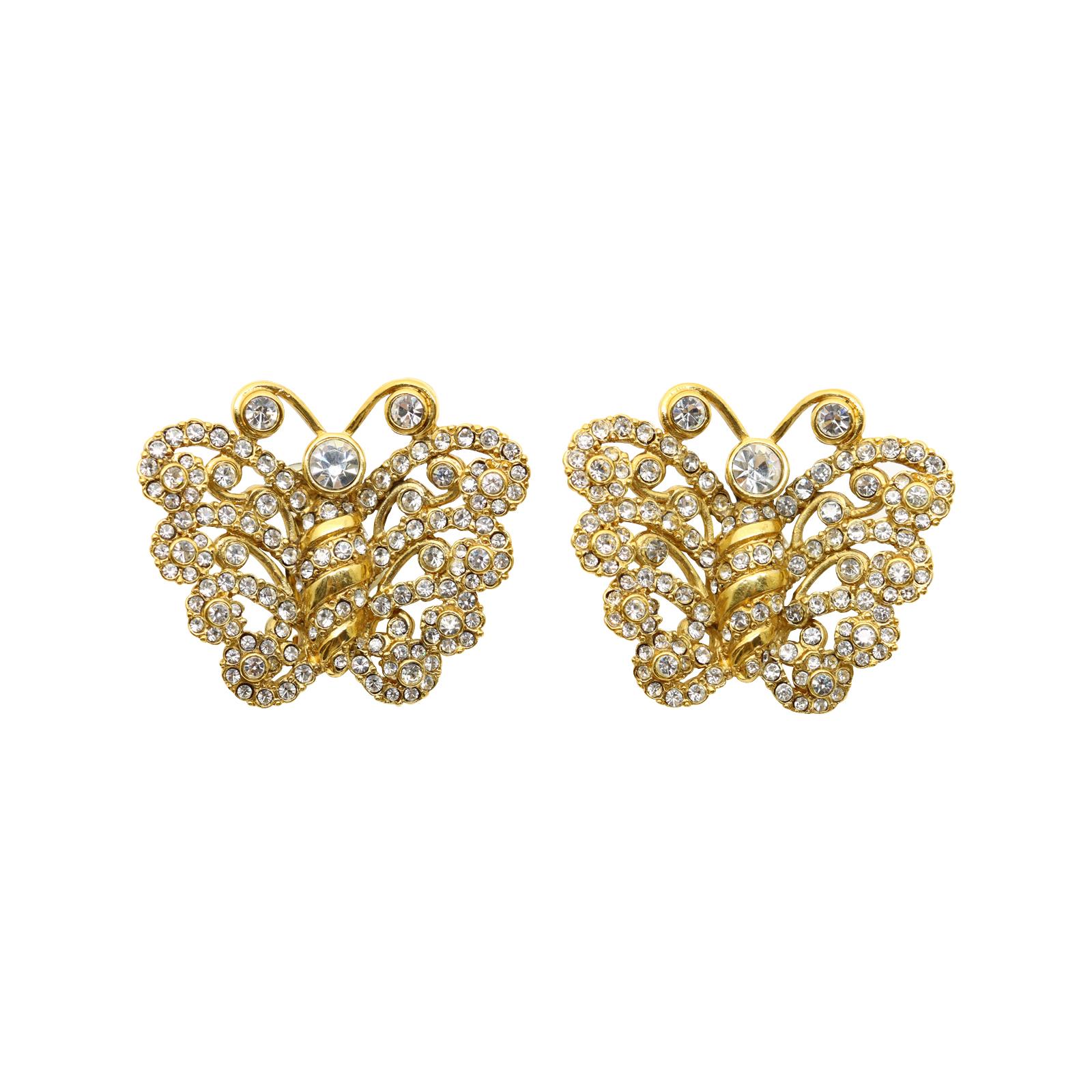 dior earrings butterfly