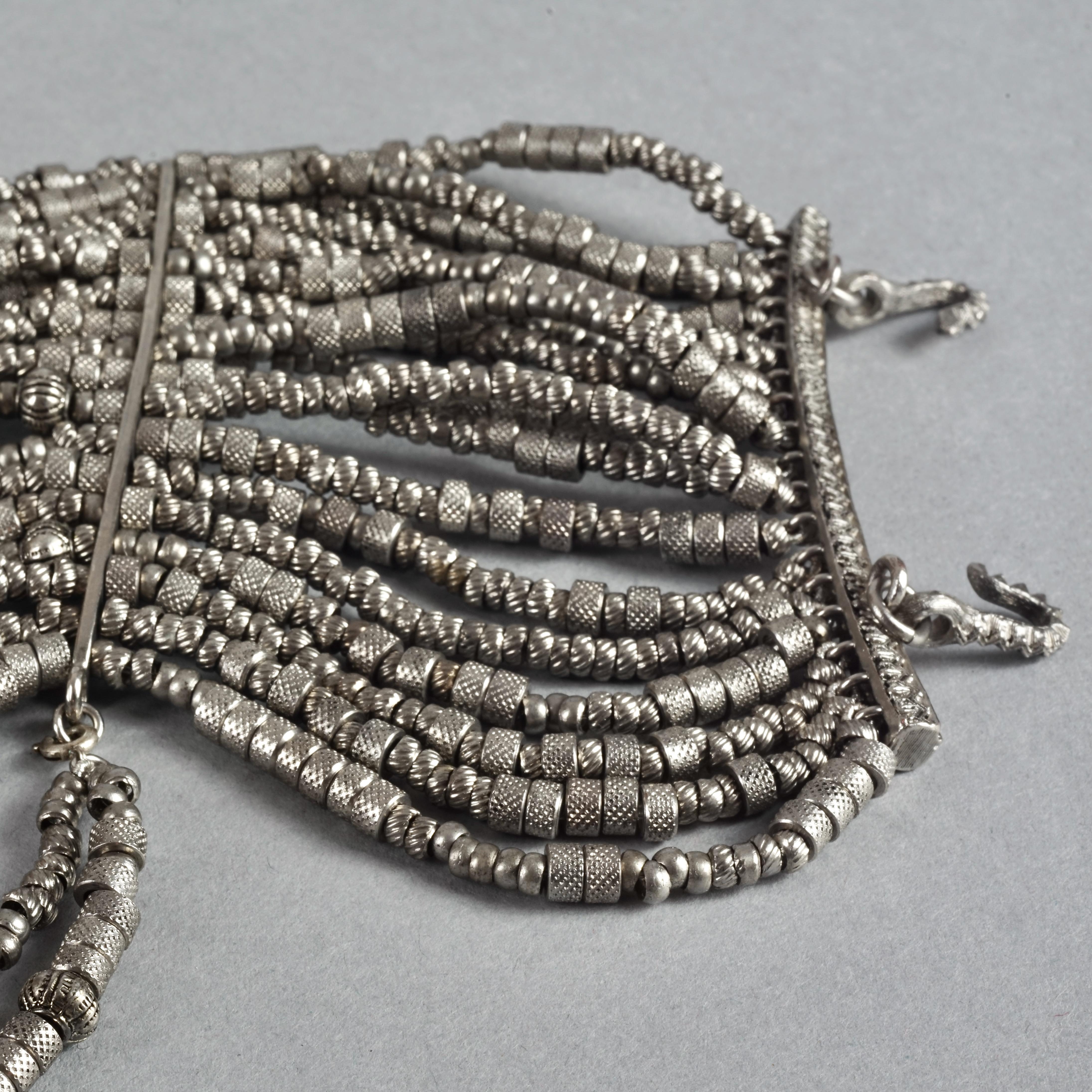 Vintage CHRISTIAN DIOR Boutique John Galliano Masai Metal Beaded Choker Necklace 5