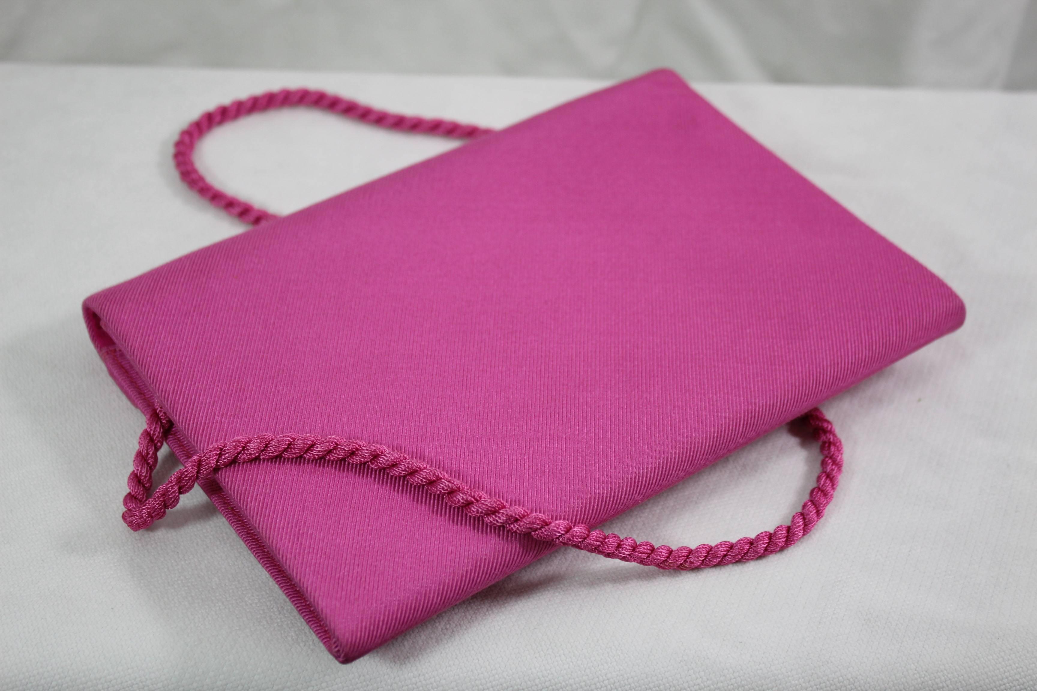 Women's or Men's Christian Dior Vintage Boutique Pink Silk Clutch