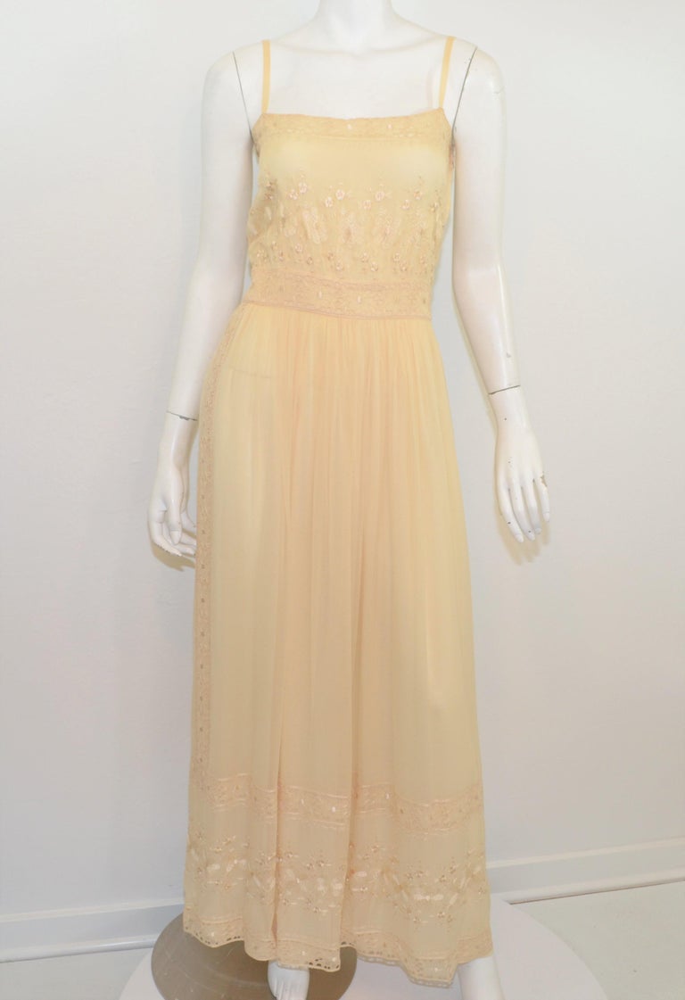 Vintage Christian Dior Boutique Silk Chiffon Gown with Shawl at 1stDibs ...