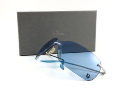 Vintage Christian Dior Bowling Blue Bubble Wrap Sunglasses Fall 2000 Y2K