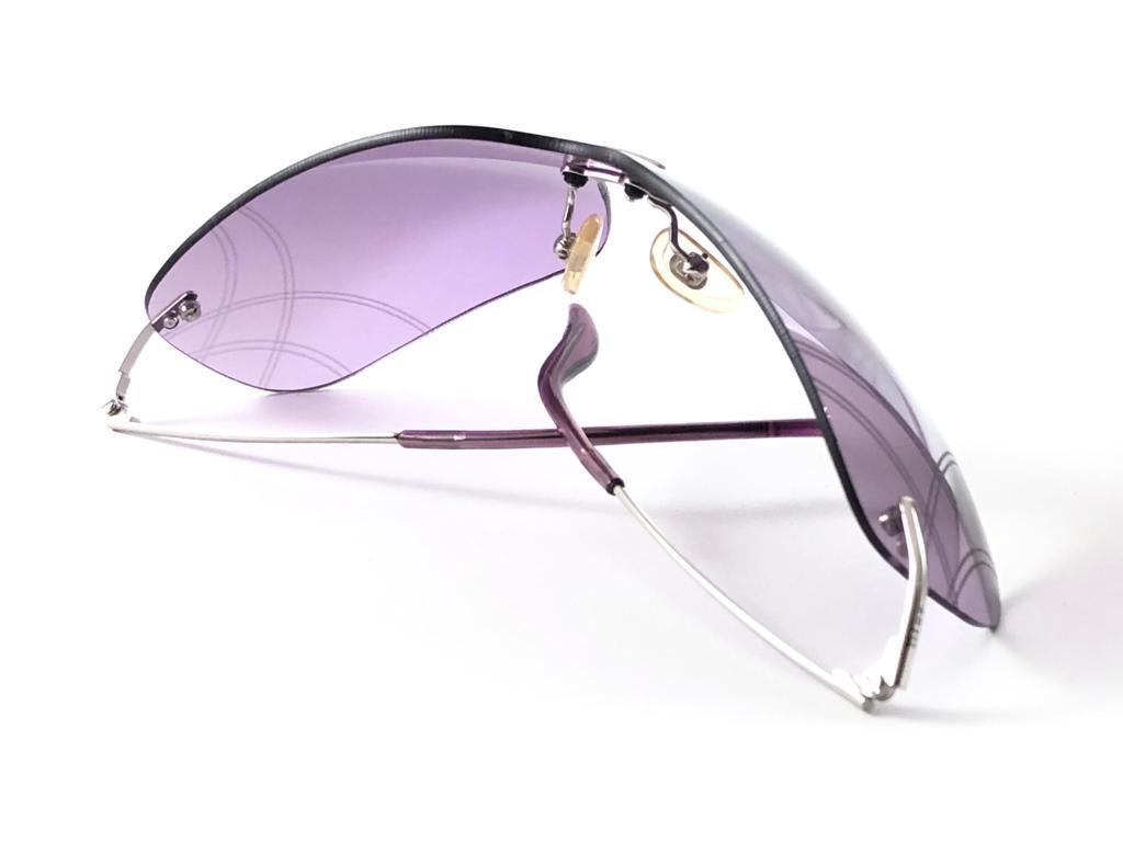Lunettes de soleil vintage Christian Dior Bowling Purple Bubble Wrap Automne 2000 Y2K en vente 3