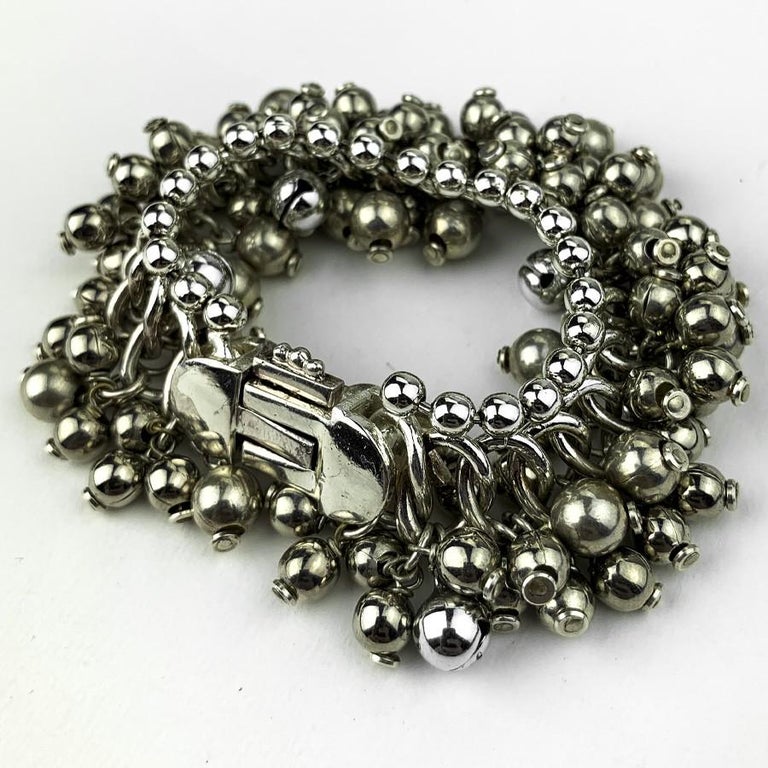 Vintage Christian Dior Bracelet Silver Color For Sale at 1stDibs