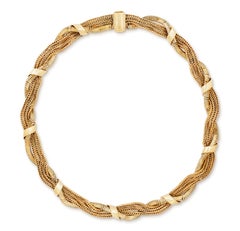 Vintage Christian Dior Braided Chain Necklace, 1950s