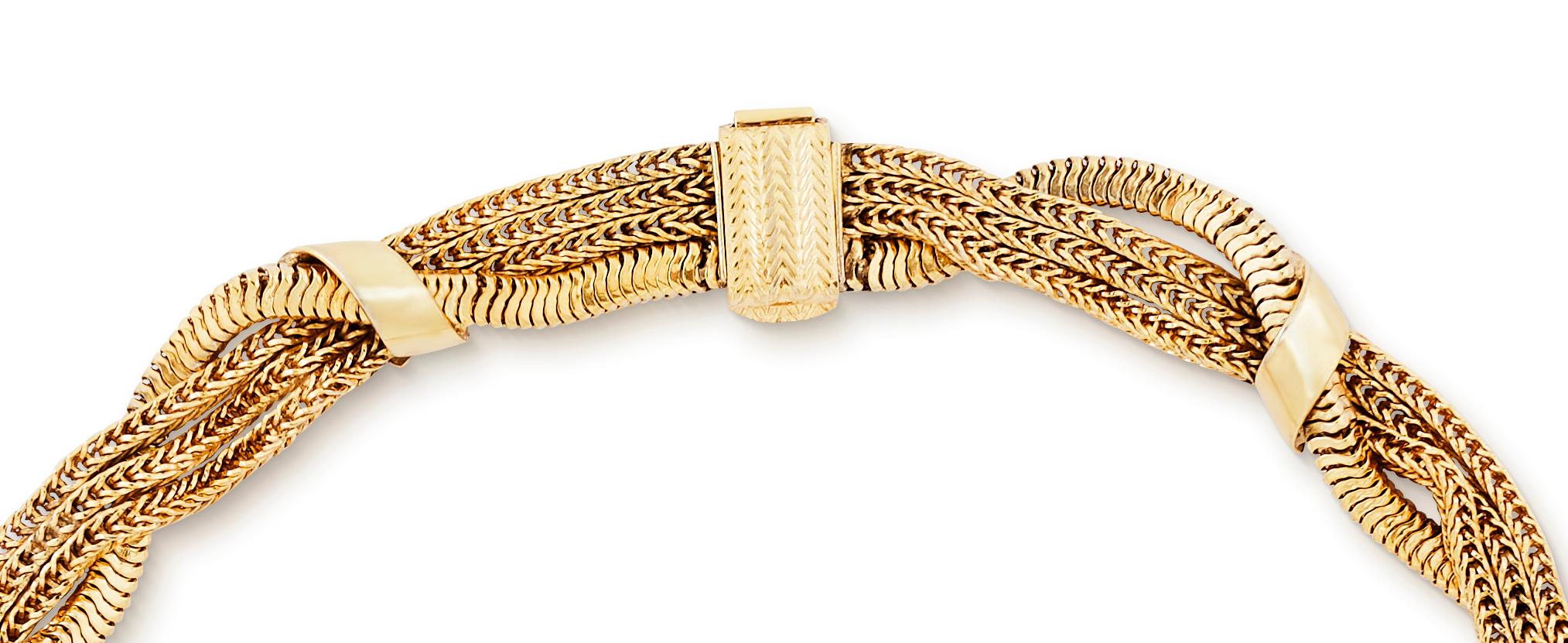 Vintage Christian Dior geflochtene Kette Halskette, 1950er Jahre Vintage im Zustand „Gut“ in London, GB