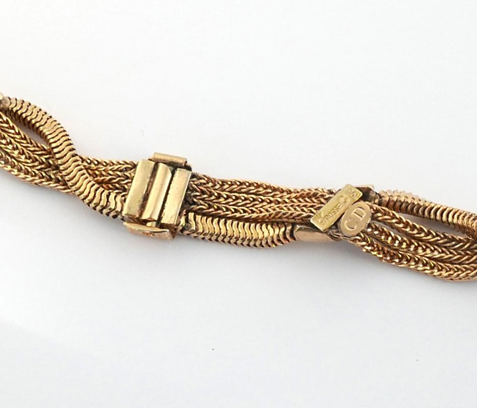 Vintage Christian Dior Braided Chain Necklace, 1950s In Good Condition In London, GB