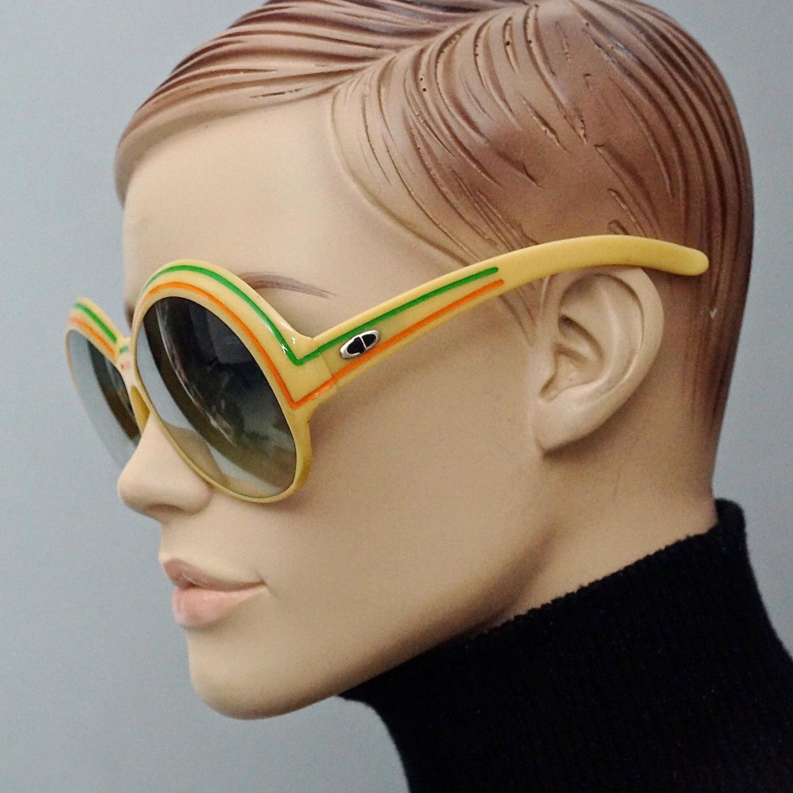 Vintage CHRISTIAN DIOR Bridgeless Space Age Sunglasses 3