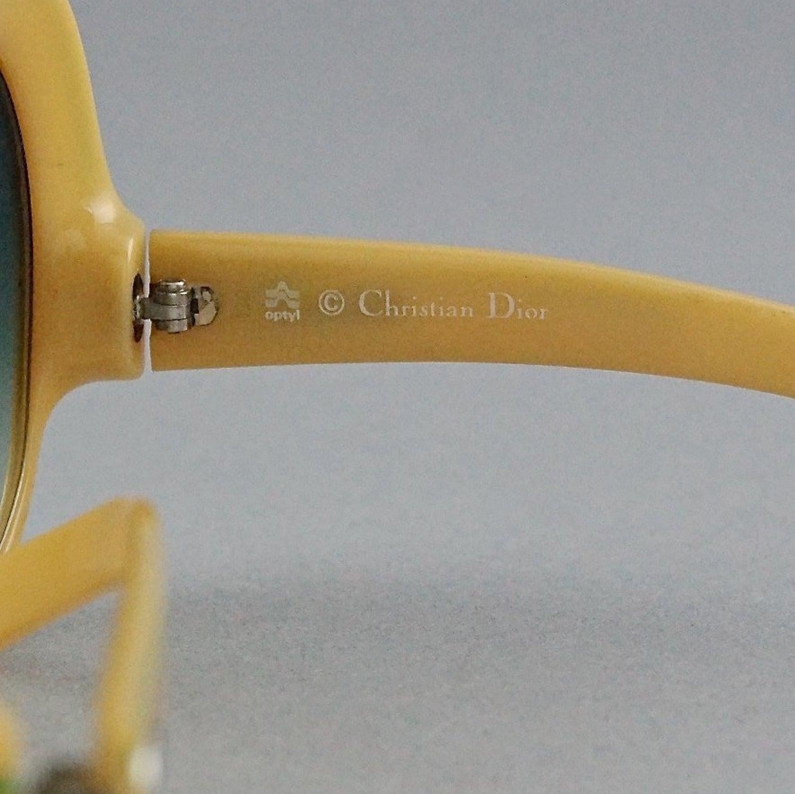 Vintage CHRISTIAN DIOR Bridgeless Space Age Sunglasses 1