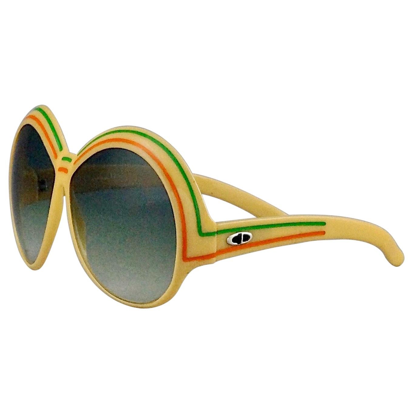 Vintage CHRISTIAN DIOR Bridgeless Space Age Sunglasses