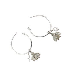 Vintage Christian Dior by Galliano Bee Logo Hoops 2000s