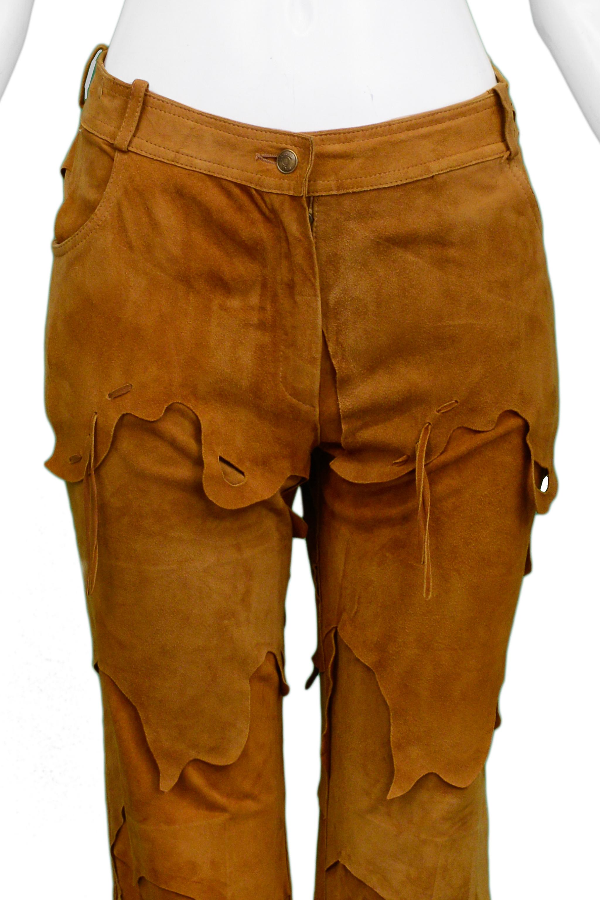 suede leather pants