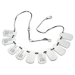 Vintage CHRISTIAN DIOR by Galliano ID Name Plate Necklace
