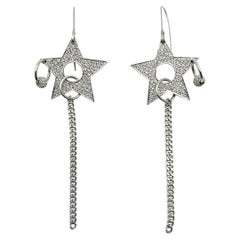 Vintage Christian Dior by Galliano Pierced Star Earrings 2000s