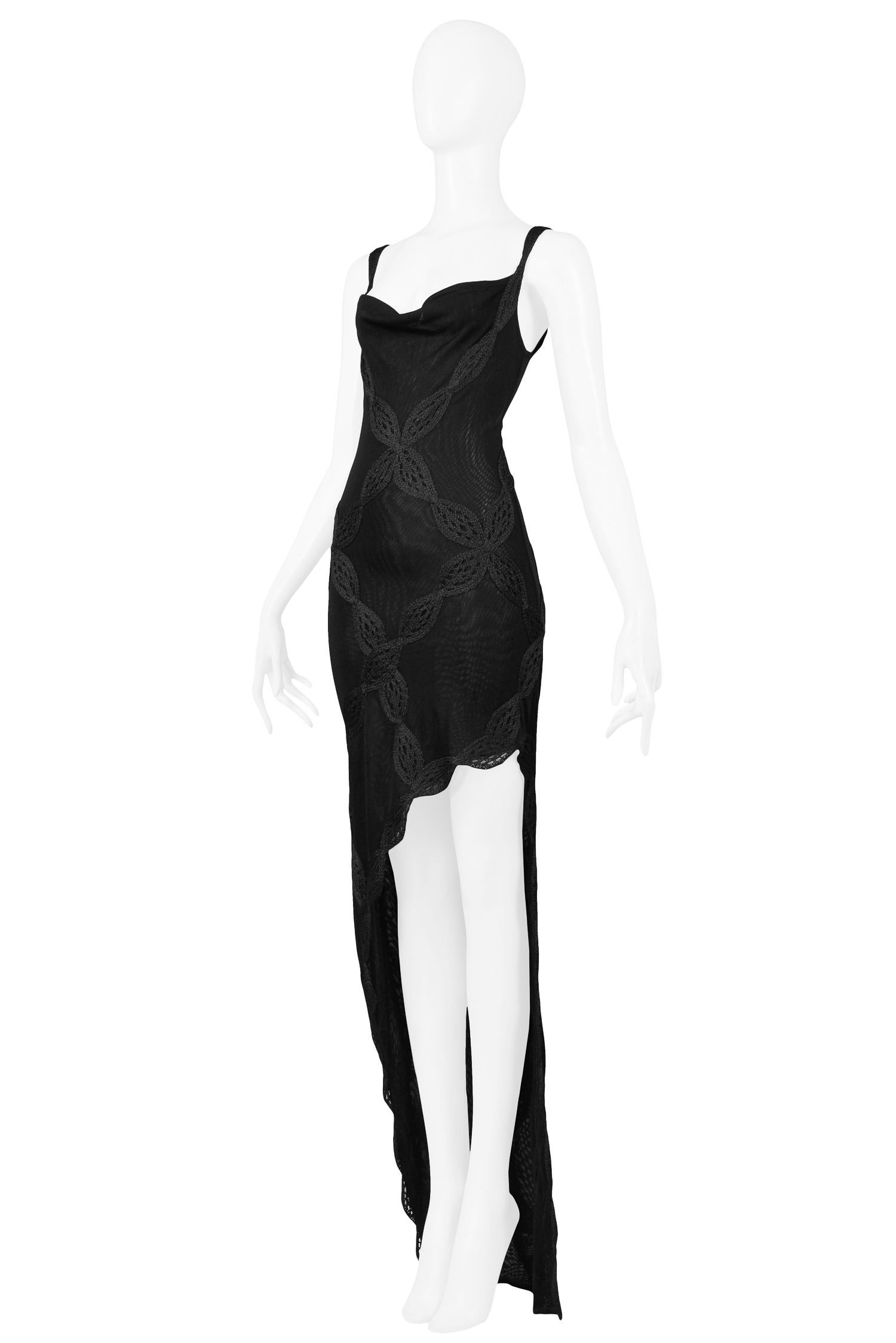 1955 Christian Dior Haute Couture Black Velvet and Pleated Silk Full Party  Dress