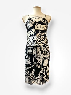 Ensemble vintage di Christian Dior for Christian Dior A/I 2001 in seta domino