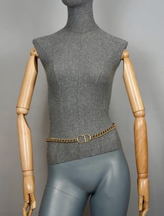 Vintage CHRISTIAN DIOR by JOHN GALLIANO Logo Monogram Chain Necklace Belt