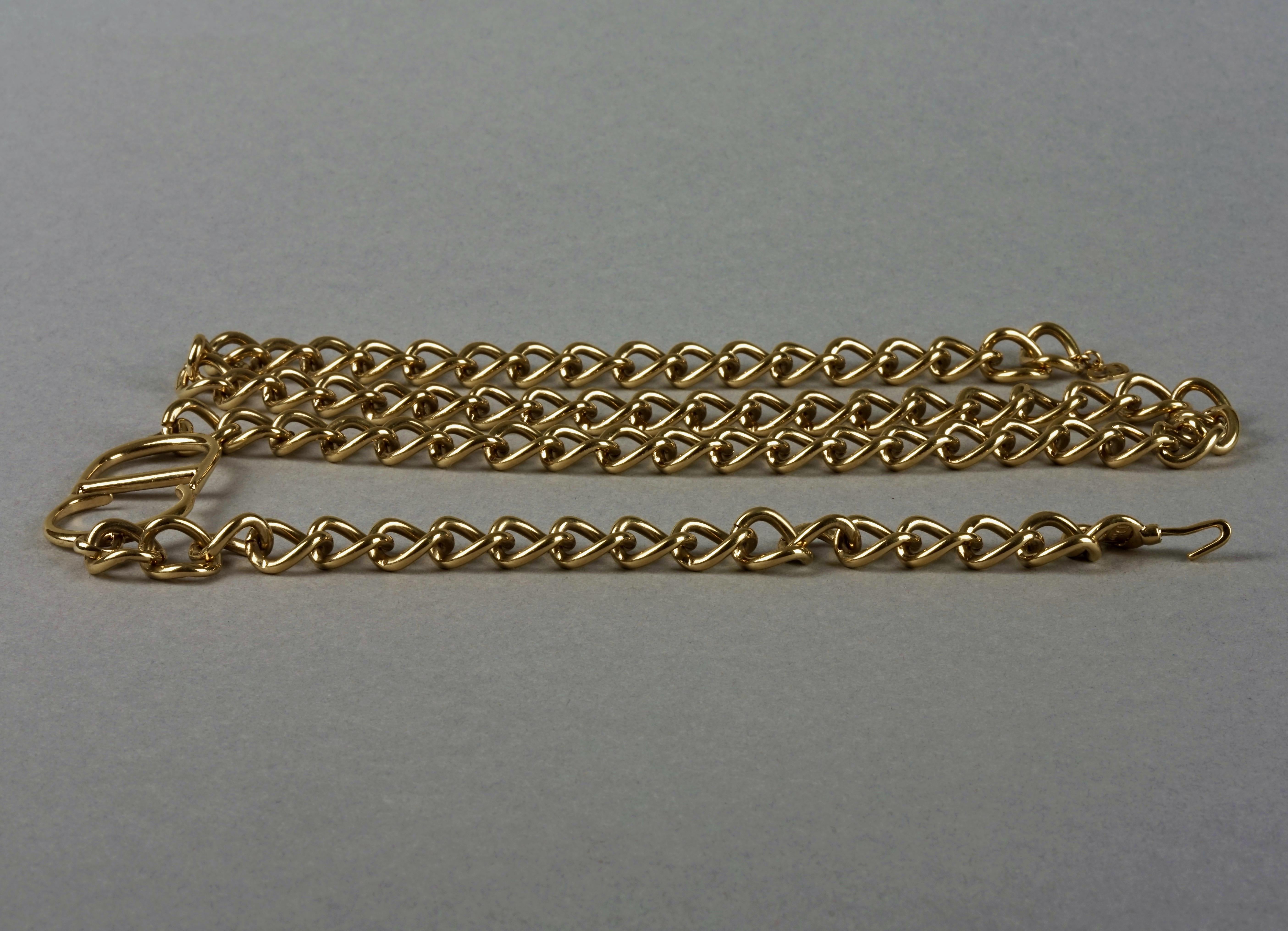 Women's Vintage CHRISTIAN DIOR by JOHN GALLIANO Logo Monogram Chain Necklace Belt