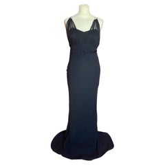 Vintage Christian Dior by John Galliano S/S 2006 Black Silk Chiffon Dress