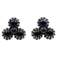 Vintage Christian Dior by Kramer Black Glass earrings