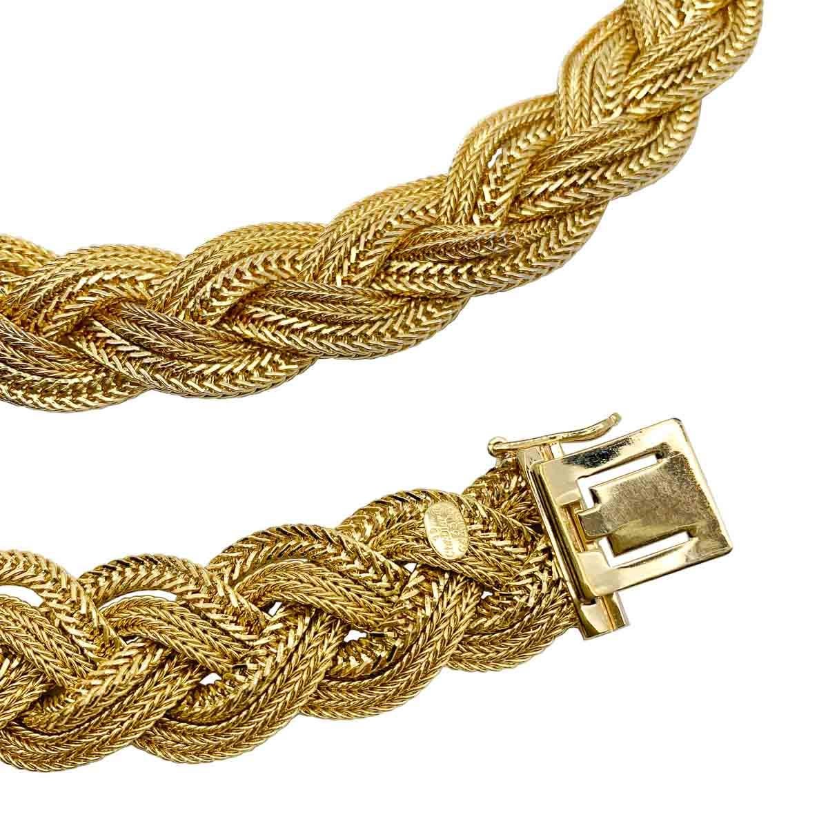 Women's or Men's Vintage Christian Dior by Marc Bohan Plaited Collar & Cuff 1965 For Sale