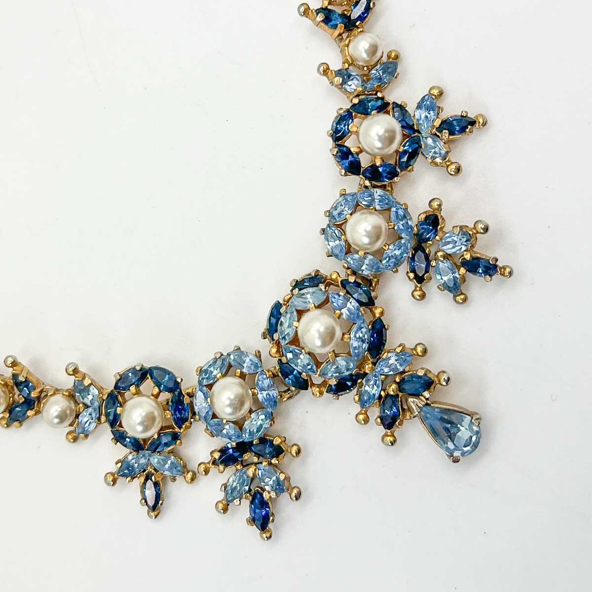 Women's Vintage Christian Dior by Mitchel Maer (Attributed) Garland Necklace 1950s For Sale