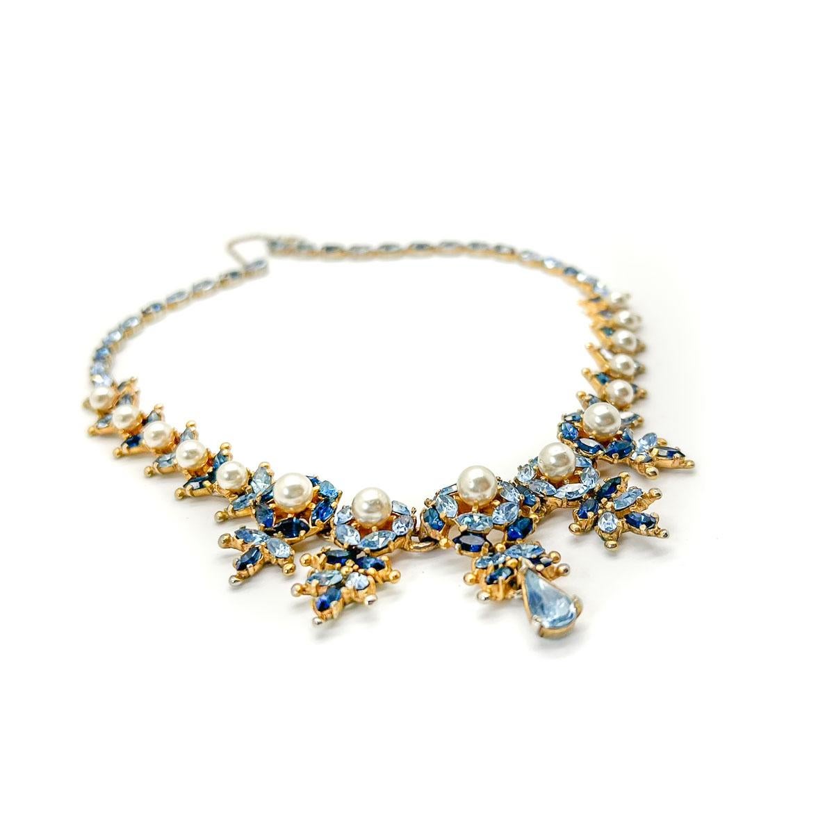 Vintage Christian Dior by Mitchel Maer (Attributed) Garland Necklace 1950s For Sale 1