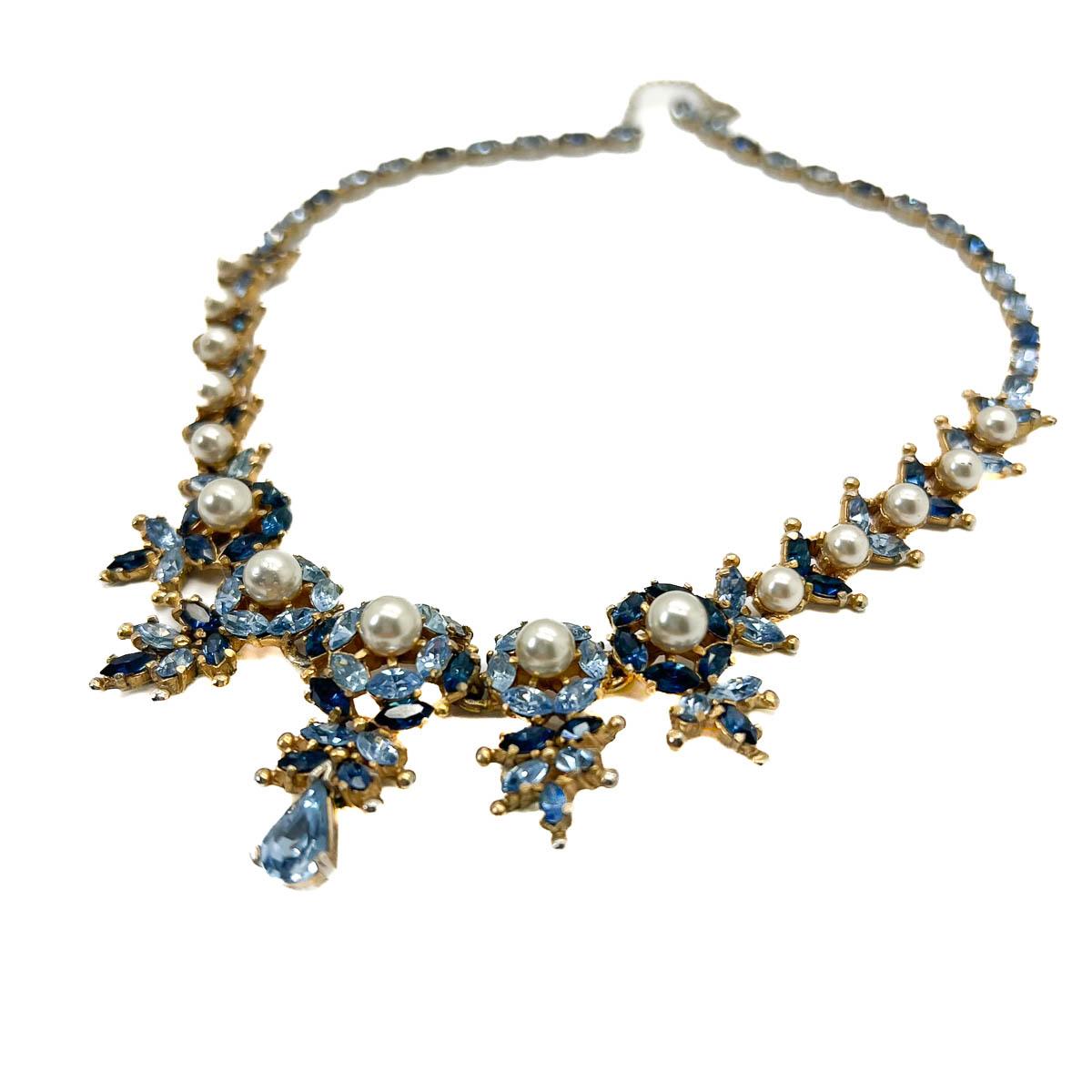 Vintage Christian Dior by Mitchel Maer (Attributed) Garland Necklace 1950s For Sale 2