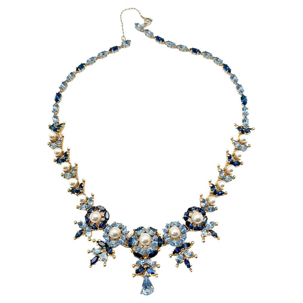 Vintage Christian Dior by Mitchel Maer (zugeschrieben) Garland-Halskette 1950er Jahre