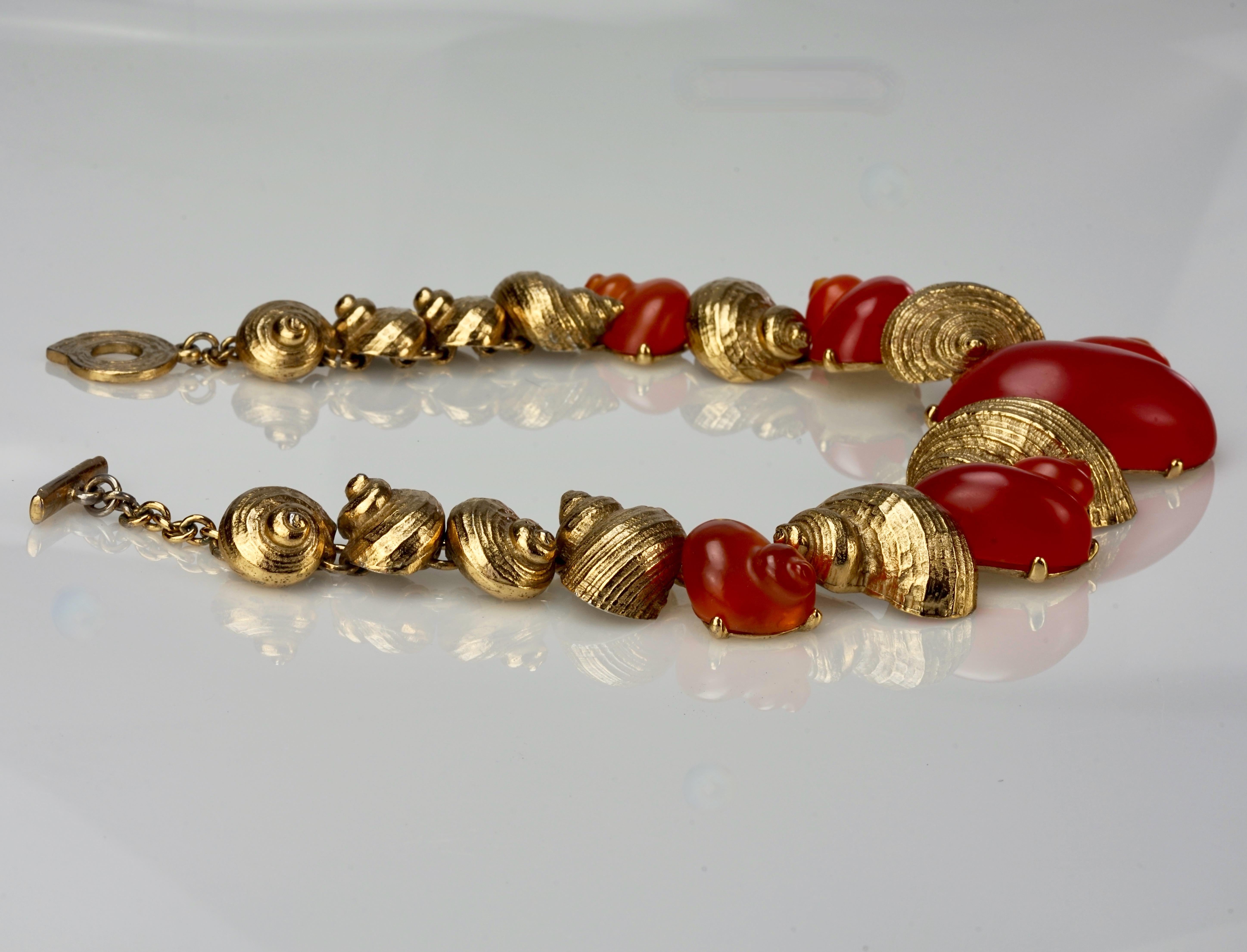 Women's Vintage CHRISTIAN DIOR by Robert Goossens Lucite Shell Choker Necklace