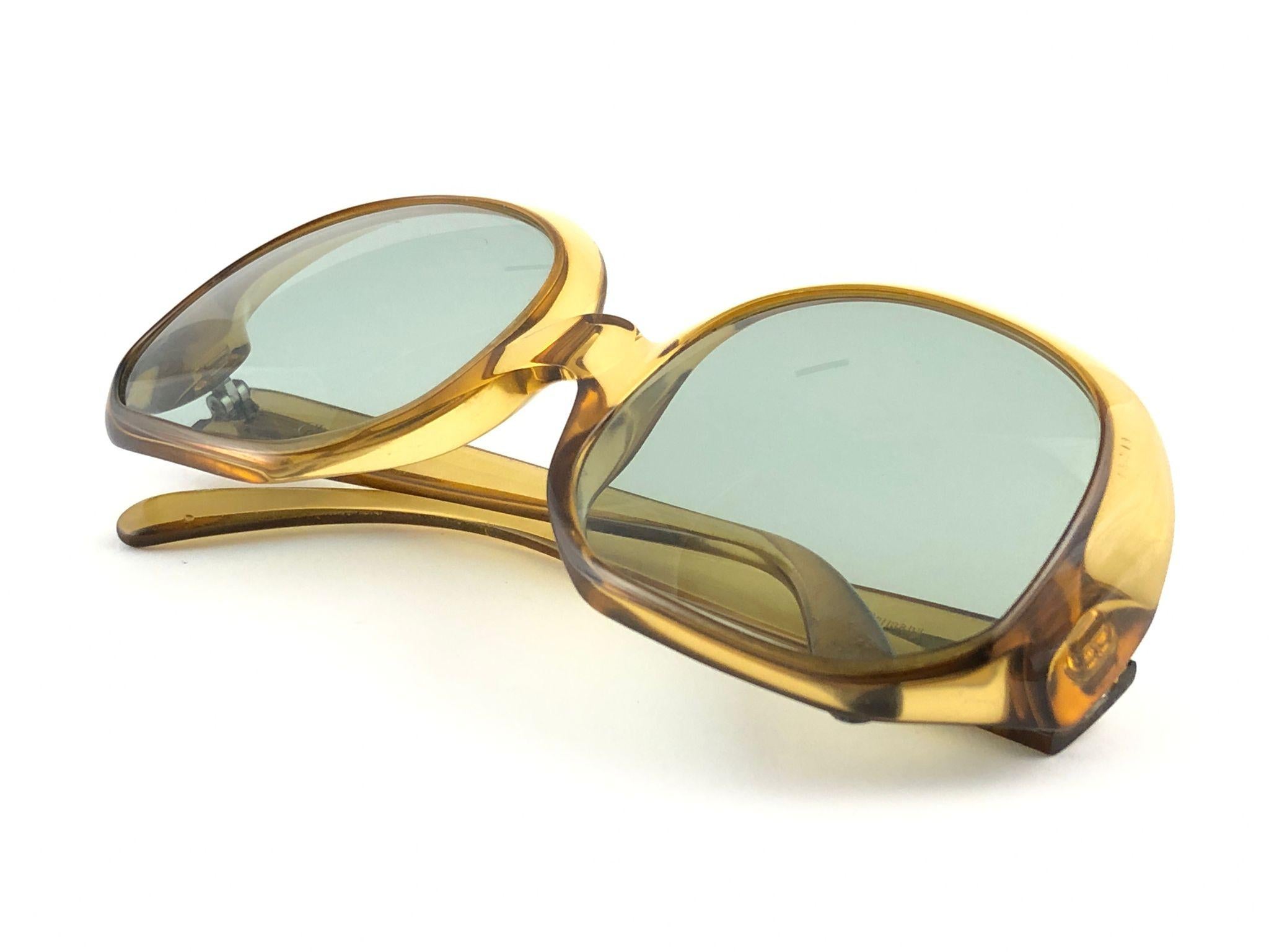 Vintage Christian Dior C03 Amber Translucent Sunglasses Optyl 1960's Austria For Sale 2