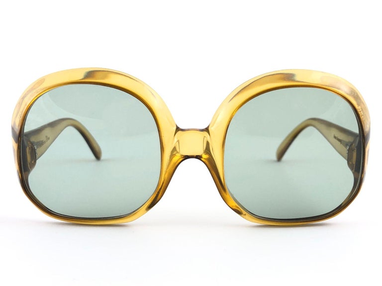 Vintage Christian Dior C03 Amber Translucent Sunglasses Optyl 1960's Austria  For Sale at 1stDibs