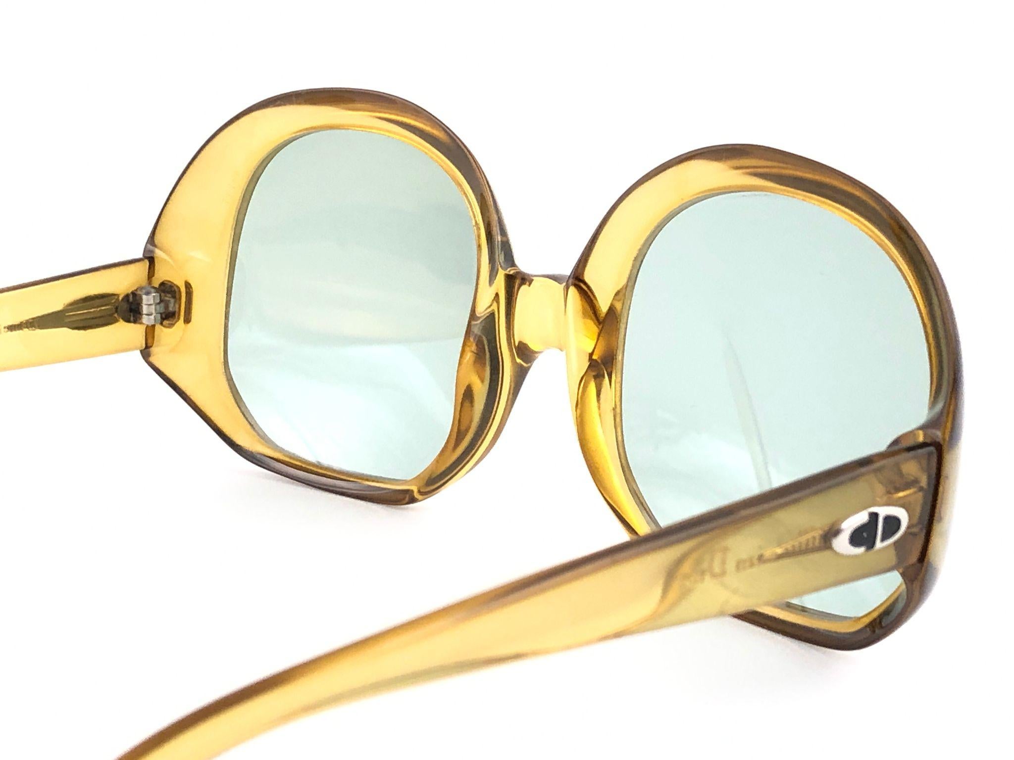 Vintage Christian Dior C03 Amber Translucent Sunglasses Optyl 1960's Austria For Sale 1