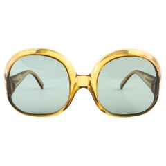 Retro Christian Dior C03 Amber Translucent Sunglasses Optyl 1960's Austria