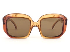 Vintage Christian Dior C05 Amber Translucent Sunglasses Optyl 1960's Austria