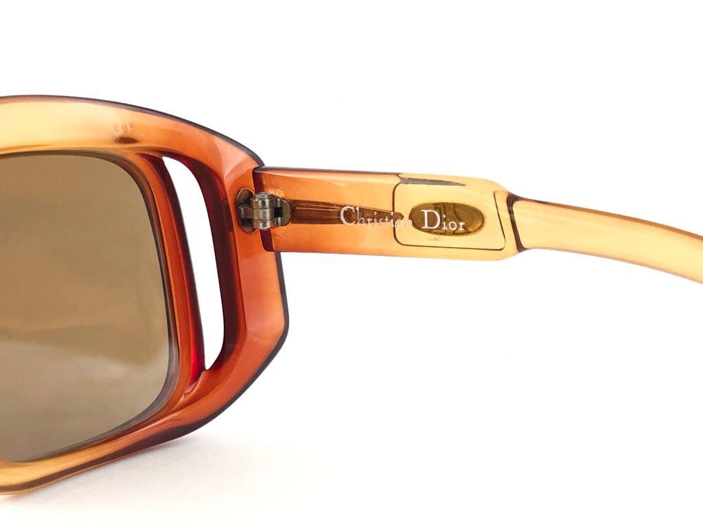 Vintage Christian Dior C05 Amber Translucent Sunglasses Optyl 1960's Austria For Sale 1