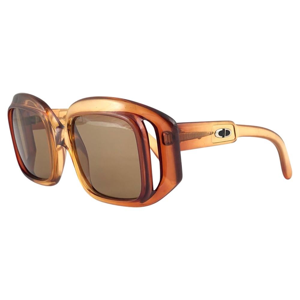 Vintage Christian Dior C05 Amber Translucent Sunglasses Optyl 1960's Austria