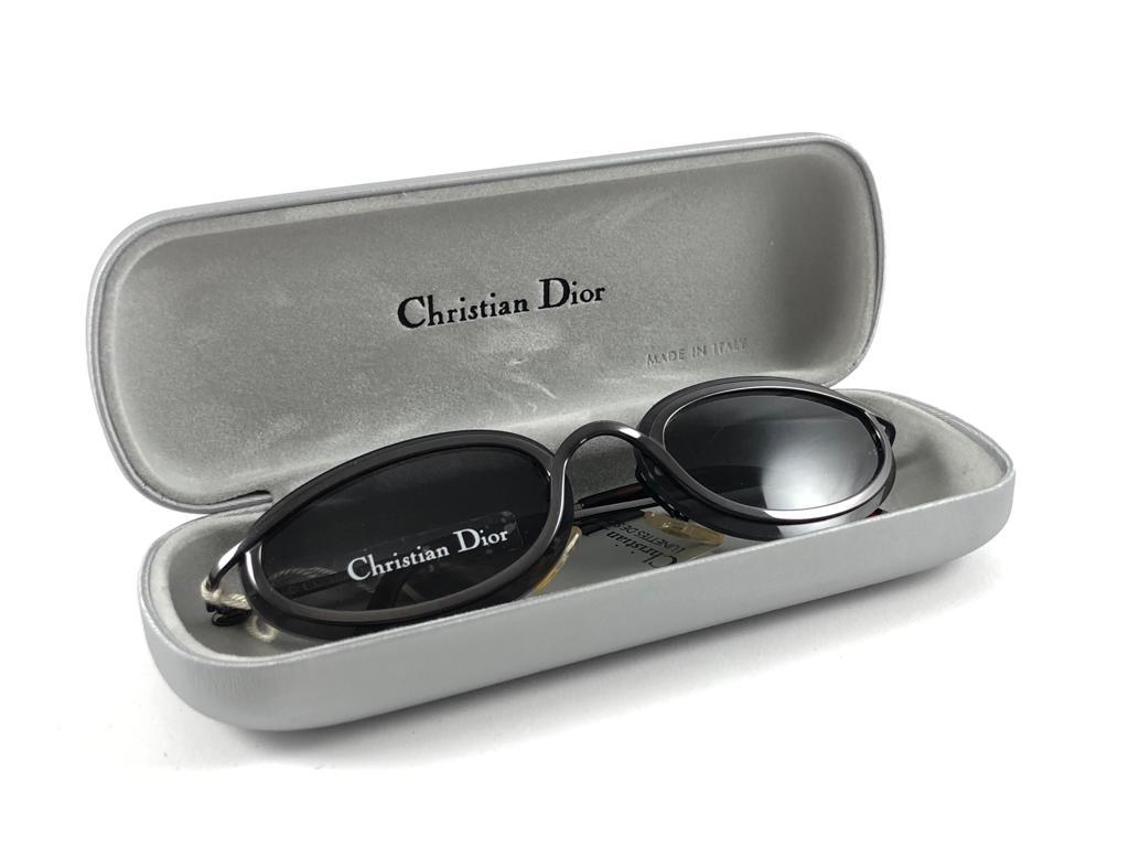 Christian Dior - Lunettes de soleil vintage argentées métalliques CD 2038, années 1990 en vente 8