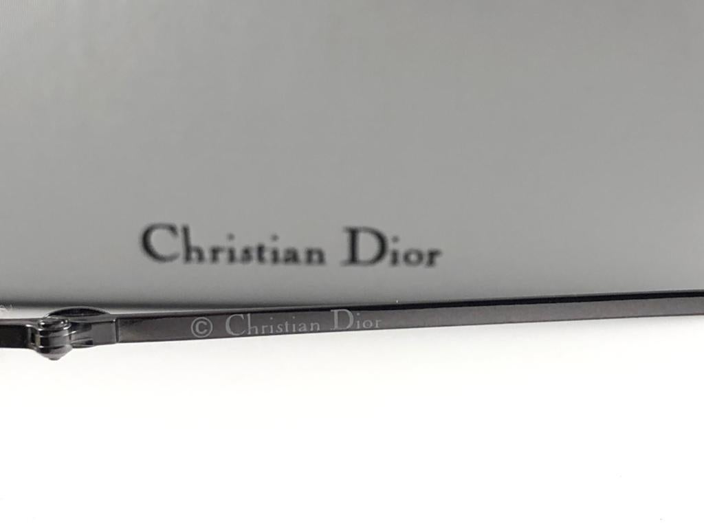Christian Dior - Lunettes de soleil vintage argentées métalliques CD 2038, années 1990 Neuf - En vente à Baleares, Baleares