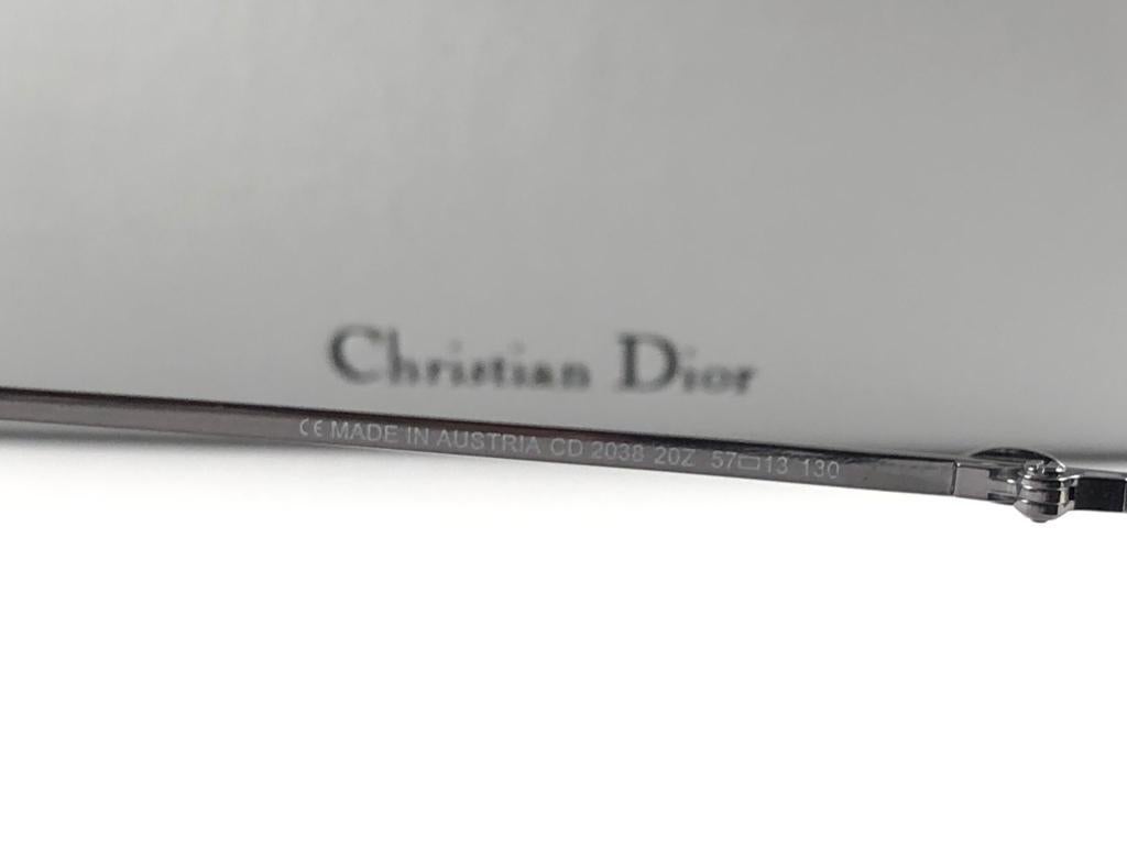 Christian Dior - Lunettes de soleil vintage argentées métalliques CD 2038, années 1990 Unisexe en vente