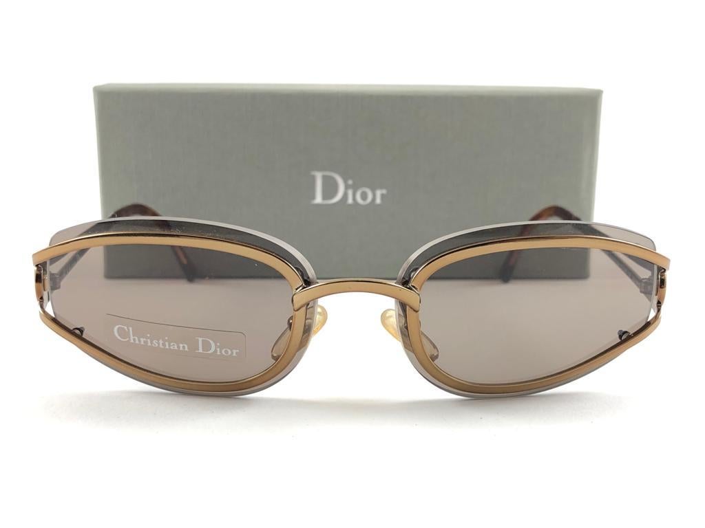 Vintage Christian Dior CD 2043 Metallic Copper Sunglasses 1990'S For Sale 6
