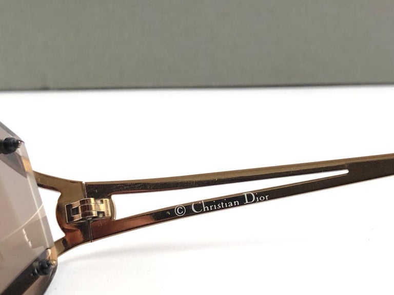 Vintage Christian Dior CD 2043 Metallic Copper Sunglasses 1990'S