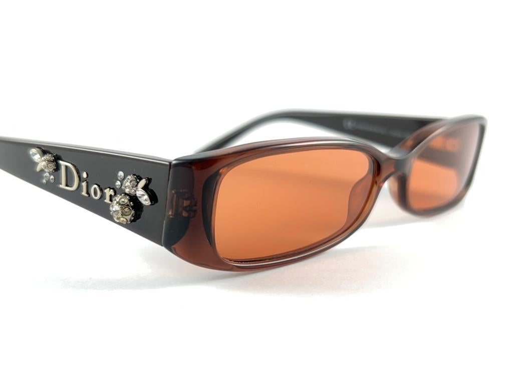 Vintage Christian Dior  CD 3156 Sleek Brown Frame 2000'S Sunglasses Italy Y2K In New Condition For Sale In Baleares, Baleares