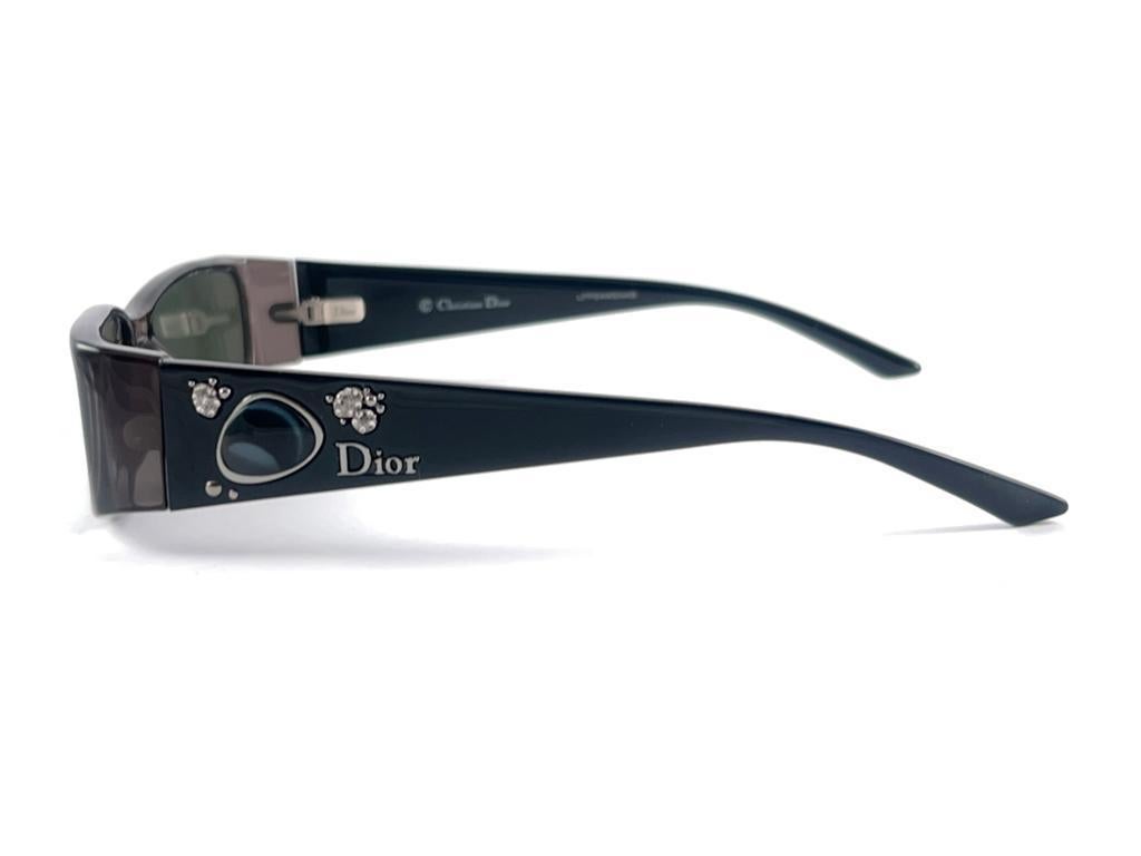 Vintage Christian Dior CD 3183 Brown & Black Sleek 2000'S Sunglasses Italy Y2K For Sale 9