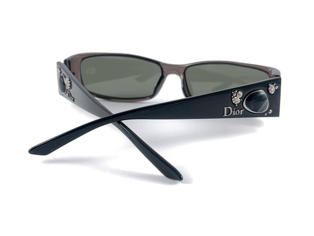 Vintage Christian Dior CD 3183 Brown & Black Sleek 2000'S Sunglasses Italy Y2K For Sale 5