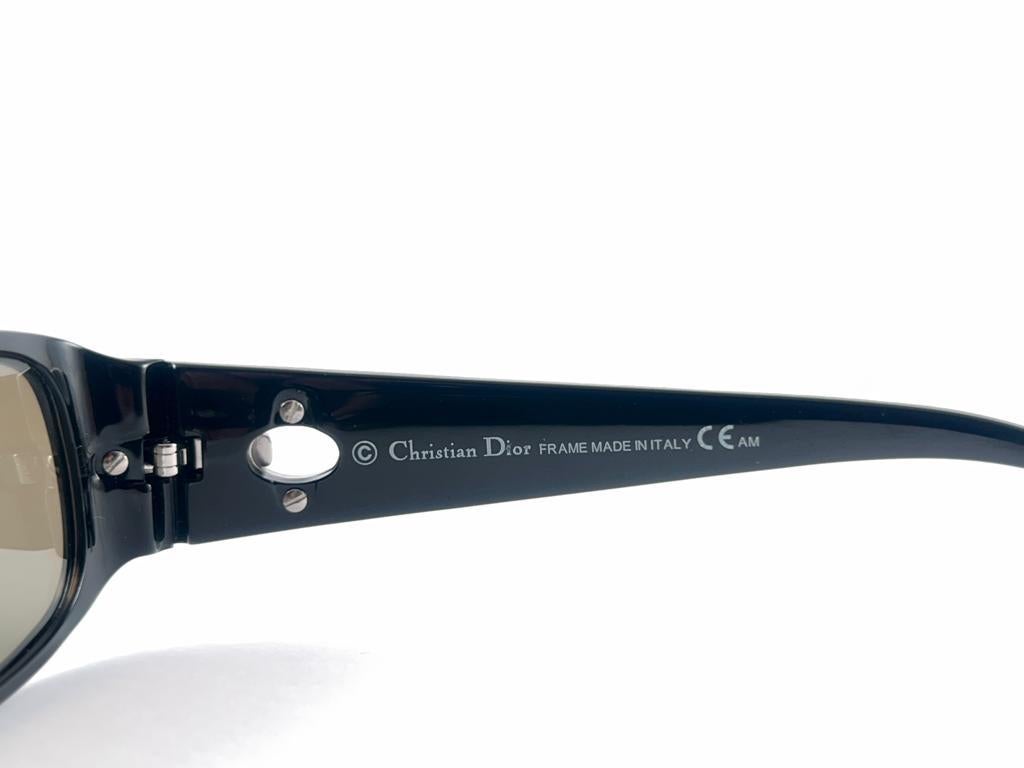 Vintage Christian Dior CD 3186 Black Sleek 2000'S Sunglasses Italy Y2K For Sale 4