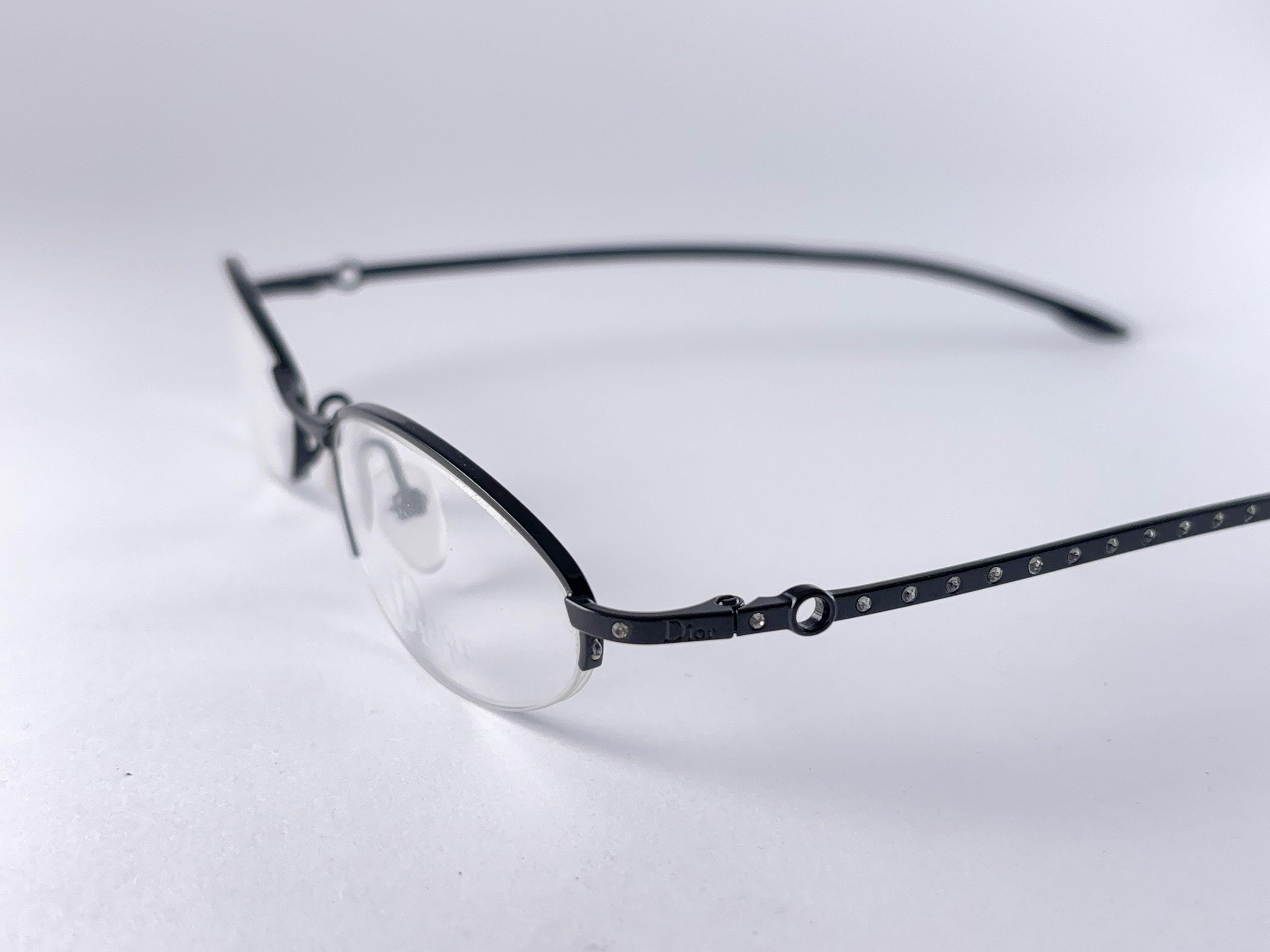 Women's or Men's Vintage Christian Dior  CD 3628 Oval Half  Frame 2000'S Eyeglasses RX Italy Y2K For Sale